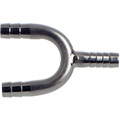 Umkehrbogen Edelstahl mit 3 x 8 mm Schlauchabgängen für Lebensmittel.